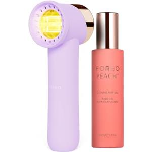 FOREO Fuzz-free PEACH 2 go Set - Epilatore a luce pulsata + PEACH Gel preparatore rinfrescante, idratante e lenitivo - Epilazione permanente viso e corpo anche in viaggio