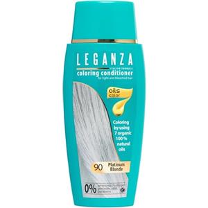 LEGANZA | Balsamo colorante naturale per capelli Biondo Platino Nº 90 | Colorante senza ammoniaca | Arricchito con oli naturali | bagno di colore | copre i capelli grigi | 150 ml