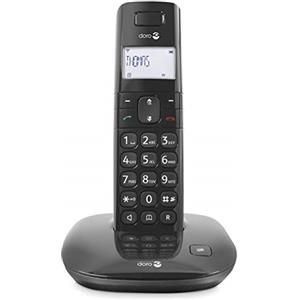 Doro Comfort 1010 Telefono Cordless DECT per Anziani - Telefono Fisso - Tasti Grandi - Interfono - Cordless Casa - Telefono Portatile - Vivavoce - No Segreteria (Nero) [Vers. Italiana]