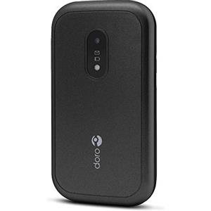 Doro 6040 Telefono Cellulare per Anziani 2G a Conchiglia con Tasti Grandi, Pulsante SOS con GPS Integrato e Base di Ricarica (Nero) [Versione Italiana]