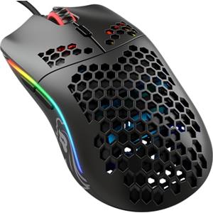 Glorious Gaming Model O- (Piccolo) Mouse da gaming compact wired - Superleggero 58 g, a nido d'ape, RGB, sensore Pixart 3360, ambidestro, 63 x 120 x 36 mm, Nero opaco