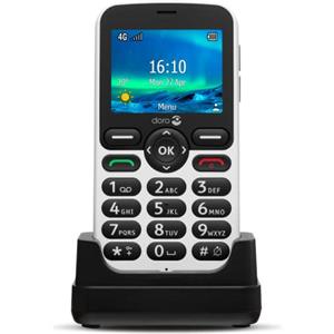 Doro 5860 4G Telefono Cellulare per Anziani - Dumb Phone - Tasti Numerici Parlanti - Fotocamera - Vivavoce - Bluetooth - Tasto SOS - Base di Ricarica - Telefonia - Telefonini [Vers. Italiana] (Bianco)