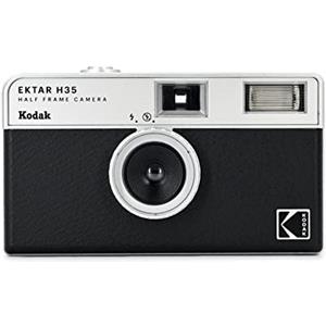 KODAK EKTAR H35 Fotocamera a pellicola half frame, 35 mm, riutilizzabile, senza messa a fuoco, leggera, facile da usare (nero) (pellicola e batteria AAA non incluse)