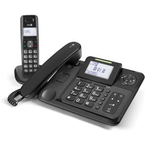 Doro Comfort 4005 Telefono Fisso Casa + Telefono Cordless DECT - Telefono Anziani - Segreteria Telefonica - Cordless Anziani - Chiamata Rapida - Identificazione Chiamante - Vivavoce (Nero)