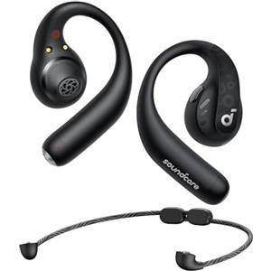 Soundcore by Anker AeroFit Pro Cuffie Bluetooth Wireless Open Ear, Cuffie senza fili, Ultra Comfort, Fit Sicuro, Design Ergonomico, Suono Ricco con LDAC, Bluetooth 5.3, IPX5, Riproduzione 46H, App