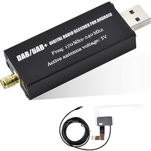 Hikity DAB+ Antenna autoradio Digtial DAB Adattatore per autoradio 1 DIN 2 DIN Android autoradio USB2.0 DAB antenna sul parabrezza