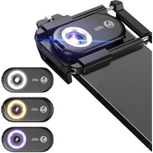 APEXEL Microscopio 100-200X per telefono portatile, 3in1 microscopio per smartphone, Esplora il mondo microscopico con il microscopio per iphone