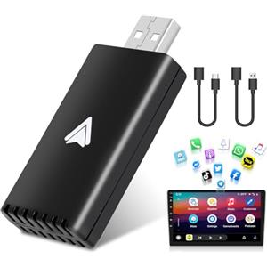 Podofo Android Auto Adattatore Wireless Android Auto Adapter, Android Auto Dongle Senza fili Cablate Originali Converti Cablato in Android Auto Senza Fili Supporto Plug & Play Facile Utilizzo