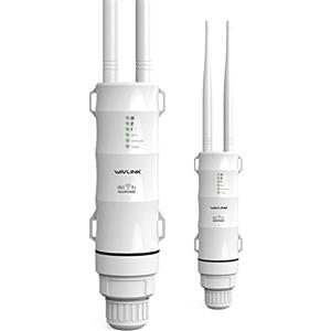 WAVLINK AC600 Dual Band - Ripetitore esterno WiFi, punto di accesso wireless, ripetitore/modalità Ap/Router/WISP, 2,4 GHz 150 Mbps + 5 GHz 433 Mbps, modello di PoE passivo, 100 m+,bianco