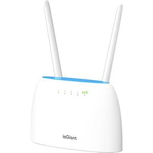 ioGiant Router 4G LTE con Sim, AC1200 Wi-Fi Dual-Band, Senza configurazione, Porta LAN/WAN, Connettività Fino a 64 Dispositivi, Antenne Staccabile, modem 4G Sim