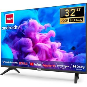 RCA Smart TV 32 Pollici (80cm) Televisori Android TV HD Ready Triplo Tuner APP Store WiFi Bluetooth USB HDMI (2024)