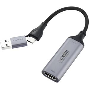 ELUTENG Scheda di Acquisizione Video Scheda di Acquisizione da 4K HDMI a USB/USB C 3.0 1080P HD Grabber Audio Video in Diretta e Registrazione per Insegnamento Giochi Streaming Videoconferenze