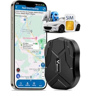 Zeerkeer 4G Localizzatore GPS per Auto Moto Camion, 4G GPS Tracker Anti-perso Veicoli Impermeabile e Gratuita APP SMS Allarmi Multipli, Forte Magnete Monitoraggio di Tracciamento in Tempo Reale Geo-Fence Alarm