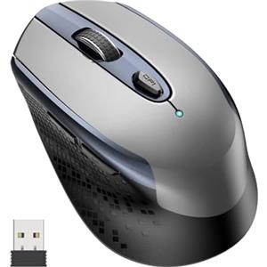 cimetech Mouse Wireless, Silenziosi 2.4G con Ricevitore Nano e Mouse Ergonomico, 1600 DPI con 3 Livelli Regolabili, per Windows 10/8/7/XP/Pro/Air/HP/Acer