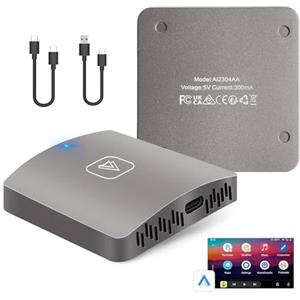 Podofo Wireless Android Auto Adapter Android Auto Adattatore Android Auto Dongle Senza fili Cablate Originali Converti Cablato in Android Auto Senza Fili Supporto Plug & Play Facile Utilizzo