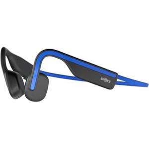 SHOKZ Auricolari SHOKZ OpenMove a conduzione ossea, auricolari sportivi Bluetooth open-ear con microfono, cuffie wireless impermeabili IP55 per corsa e allenamento, autonomia 6 ore, adesivi, Blu