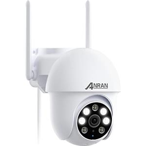 ANRAN 5MP HD Telecamera di Sorveglianza Esterno WiFi, 360° PTZ Telecamera con Tracciamento Automatico, Visione Notturna a Colori con Faretto, Audio Bidirezionale, Compatibile con Alexa, P3 Max