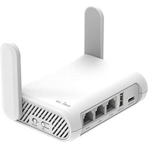 GL.iNet GL-SFT1200 (Opale) Router WiFi da viaggio sicuro - Internet wireless Gigabit dual band AC1200 | IPv6 | USB 2.0 | MU-MIMO | DDR3 |128 MB Ram | Ponte Ripetitore | Modalità punto di accesso