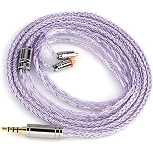 Linsoul Tripowin Zonie 16 Core Silver Plated Cable SPC Earphone Cable (MMCX-2.5mm, Lavender)