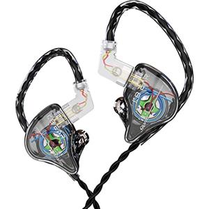 Yinyoo KBEAR Storm Cuffie in Ear Professionali Monitor Auricolari per Cantanti Batteristi Musicisti Bassisti, Auricolari Cablati Personalizzati IEM, Cavo OFC Staccabile in Argento ad Alta Risoluzione