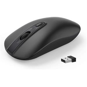 cimetech Mouse Wireless, Mouse Silenzioso Portatile Ottico Senza Fili 2.4G con Ricevitore Nano, Compatibile con Windows 10/8/7/XP/Vista, per Business e Casa (Batteria, Nero)