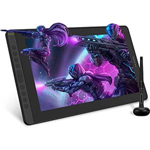 HUION Tavoletta Grafica Kamvas 16 (2021) con Display, Schermo Laminato Pieno da 15,6 Pollici, 10 Pulsanti Programmabili, Supporta la Connettività con Dispositivi Android