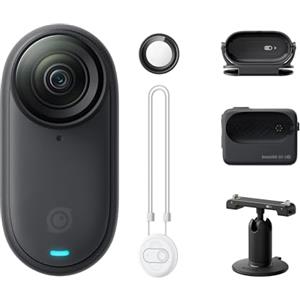 Insta360 GO 3S Nero Notte (64GB) - Cam 4K per vlogging, POV a mani libere, montaggio magnetico, stabilizzazione, 140 minuti di autonomia, impermeabilità fino a 10 m, editing IA