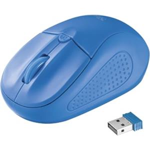 Trust Primo Mouse Ottico, Wireless, Interruttore Integrato, Tasti Premuti, Blu