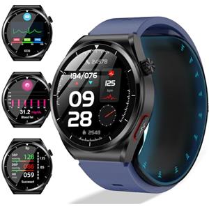 Marsyu ECG Smartwatch Uomo Pressione Sanguigna Con Pompa Ad Aria,1.39'' Orologio Fitness con 24h Frequenza Cardiaca Acido Urico Temperatura Corporea, Sonno, Condivisione Dati Sanitari Domestici