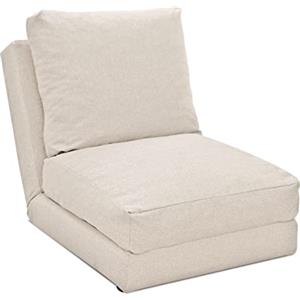 EVERGREENWEB MATERASSI & BEDS EVERGREENWEB - Divano Letto Futon - Divano Letto Tatami allungabile - Poltrona Letto - Divano 1 posto da Pavimento con Schienale Regolabile con Comodo cuscino - Materasso singolo Colore Beige | HOSHI