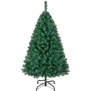 Yaheetech Albero di Natale 127,5 cm Artificiale Apertura Automatica Folto Realistico Innevato Supporto in Metallo Pieghevole Rami Decorazioni per Casa Negozio