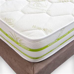 Materassi Russo - Materasso Singolo100x200 a molle insacchettate Memory Foam, 25 Cm, a 7 Zone di Portanza Differenziate, in Aloe Vera Con fascia 3D traspirante