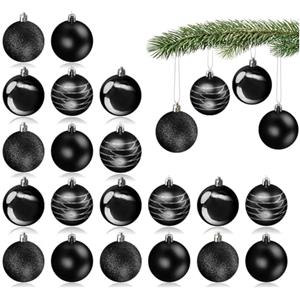 com-four® 24x Palline per Albero di Natale - Palline per Albero di Natale in plastica per Natale - Decorazioni per Albero di Natale - Decorazioni per Albero di Natale - Palline di plastica