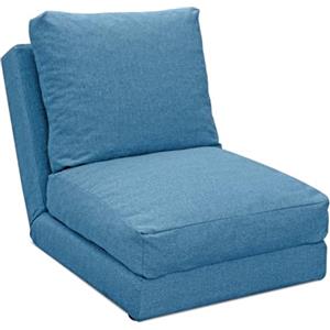 EVERGREENWEB MATERASSI & BEDS EVERGREENWEB - Divano Letto Futon - Divano Letto Tatami allungabile - Poltrona Letto - Divano 1 posto da Pavimento con Schienale Regolabile con Comodo cuscino - Materasso singolo Colore Blu | HOSHI