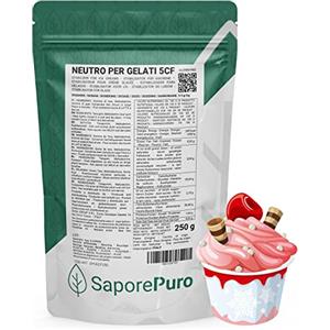 Saporepuro NEUTRO STABILIZZANTE per Gelati e Sorbetti 250 gr con Tara e Farina di Guar