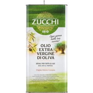 Zucchi 1810 - Olio Extravergine di Oliva - Confezione In Latta da 5 Litri - Olio Estratto A Freddo - Olio Extra Vergine di Oliva Ideale per la Cucina di Tutti I Giorni