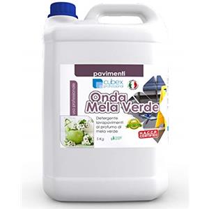 cubex professional Detergente detersivo profumato per Pavimenti Onda Mela Verde 4X5 kg