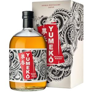 Yumekō Whisky Yumeko Whisky, Whisky Giapponese, 700 ml, Blended, Fermentazione 96h, Doppia Distillazione, Invecchiamento in Botti di Quercia Americana e di Bourbon, Idea Regalo, Whisky con Astuccio Regalo, 40% vol.