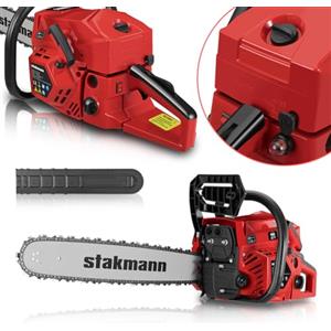 STAKMANN Motosega a Scoppio a 2 Tempi a Benzina Lama 50 cm, Easy Start e Interruttore di Sicurezza, Moto Sega da Giardino, Lavoro, Taglia Legna e Rami Preciso con Impugnatura Ergonomica (52 cc)