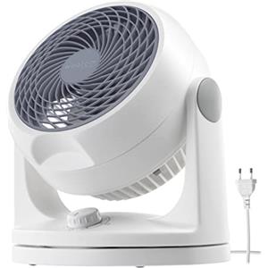 Iris Ohyama Woozoo, 23m², Ventilatore da Tavolo, Ventilatore da Scrivania, Bianco, Oscillazione, Silenzioso, Portatile, Per Camera Da Letto, Soggiorno, Raffreddamento, Potente, PCF-HD18