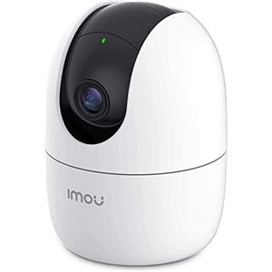 Imou Telecamera Wi-Fi Interno, 1080P Telecamera IP di Sorveglianza, Tracciamento del Movimento con Sirena, Baby Monitor con AI Rilevamento Umano, Audio Bidirezionale & Visione Notturna, Ranger 2