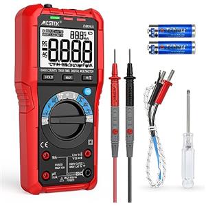 MESTEK Multimetro Digitale MESTEK AC/DC Tensione Corrente 6000 Conta Autoranging TRMS per Amp Volt Ohm Hz Resistenza Continuità Diodi Frequenza Capacità Temperatura NCV Portatile Elettricista Tester