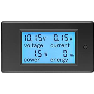 KETOTEK Voltometro Amperometro Digitale DC 12V 6.5-100V 20A, Misuratore di Tensione Corrente Potenza Energia Elettrica da Pannello LCD Volt Ampere Meter Wattmetro Voltmetro