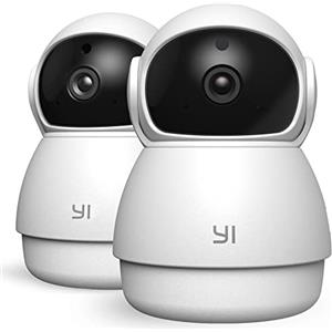 YI Dome Guard 2K Telecamera WIFI Interno Kit da 2,Supporta WIFI/LAN,Videocamera Sorveglianza Controllo Remoto Pan/Tilt/Zoom,Tracciamento Movimento,Notifiche Push,Audio Bidirezionale,Visione Notturna