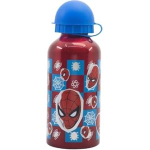 My sweety pop - Borraccia in alluminio - per bambini - asilo - scuola - vacanze - pasto - 17,5 cm - 400 ml - idratazione - idea regalo - Spiderman - rosso - per ragazzo