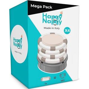 My Happy Nappy Ricariche -【Compatibili con Tommee Tippee Sangenic Tec, Simplee Sangenic e Twist & Click】- Super Ricariche X4 - Trattamento Anti-Odore EVOH Efficace a 7 Strati - Made in Italy