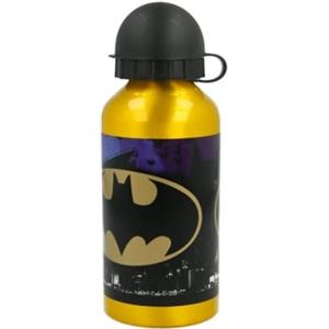 My sweety pop - Borraccia in alluminio - per bambini - asilo - scuola - vacanze - pasto - 17,5 cm - 400 ml - idratazione - idea regalo (Batman - Oro)