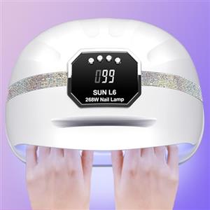 MainPi Lampada UV LED Unghie,268W Lampada per Unghie Con 4 Timer e Sensore Automatico,Professionale Fornetto Unghie con 45 LED,Lampada Asciuga Smalto Semipermanente Per Manicure/Pedicure