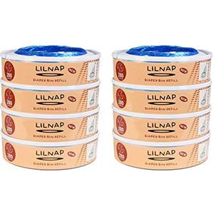 LILNAP - Ricarica compatibile con Foppapedretti Mangiapannolini Maialino Angelcare & Litter Locker II (8 ricariche)