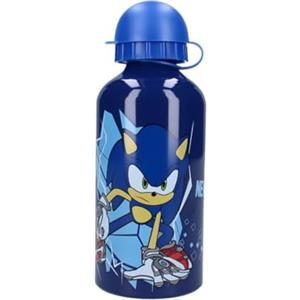 My sweety pop - Borraccia per bambini Sonic - Alluminio - Per bambini - Presepe - Scuola - Vacanza - Pasti - 19 cm - 500 ml - Idratazione - Idea Regalo